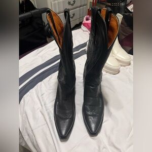 Lucchese black cowboy boots